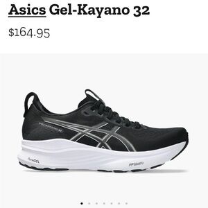 Asics Gel-Kayano 32 Black and White Sneakers